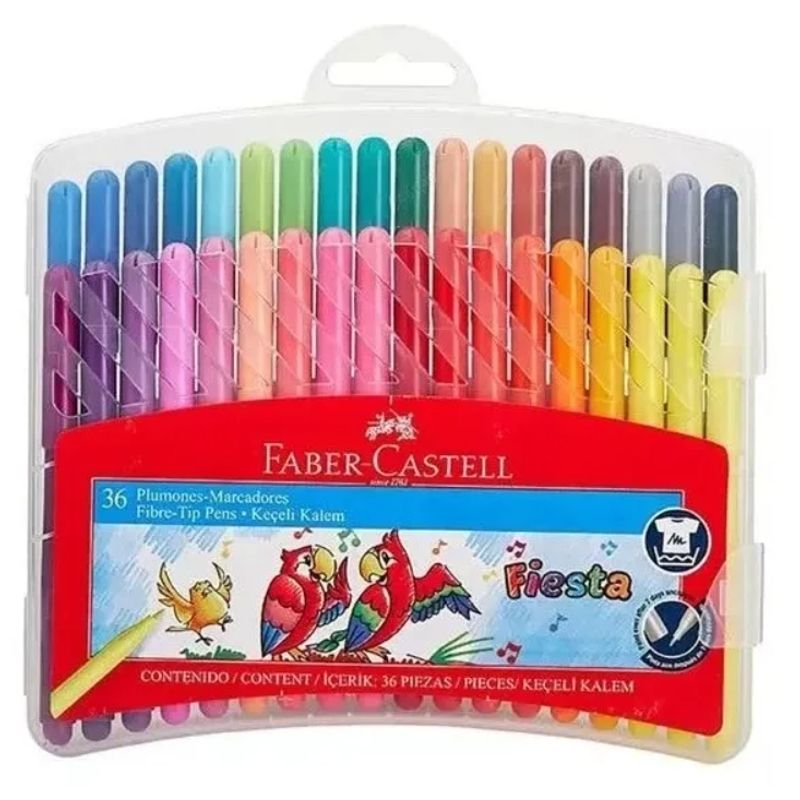FABER-CASTELL - Maleta 36 Marcadores Faber Castell Fiesta