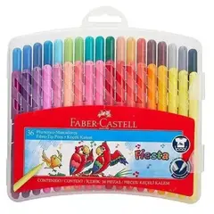 FABER-CASTELL - Maleta 36 Marcadores Faber Castell Fiesta