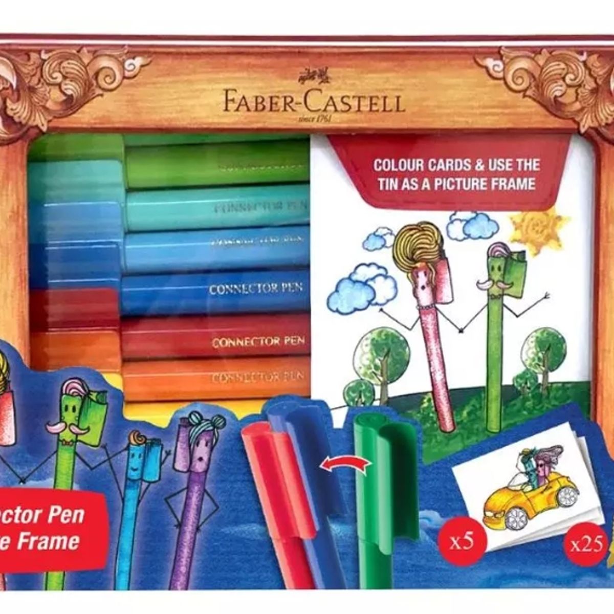 FABER-CASTELL - Marcadores Faber Castell Connector Picture Frame 25 Colores