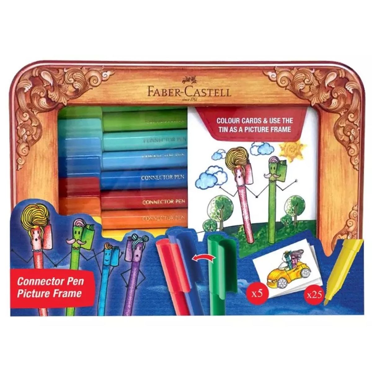 FABER-CASTELL - Marcadores Faber Castell Connector Picture Frame 25 Colores