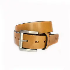 TRELKE - CINTURÓN CUERO CAMEL LISO