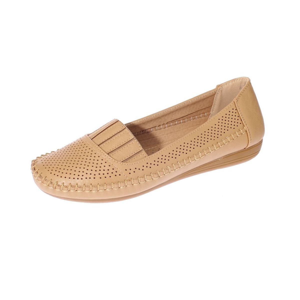 VIA FRANCA - Mocasin Casual Para Mujer Color Camel