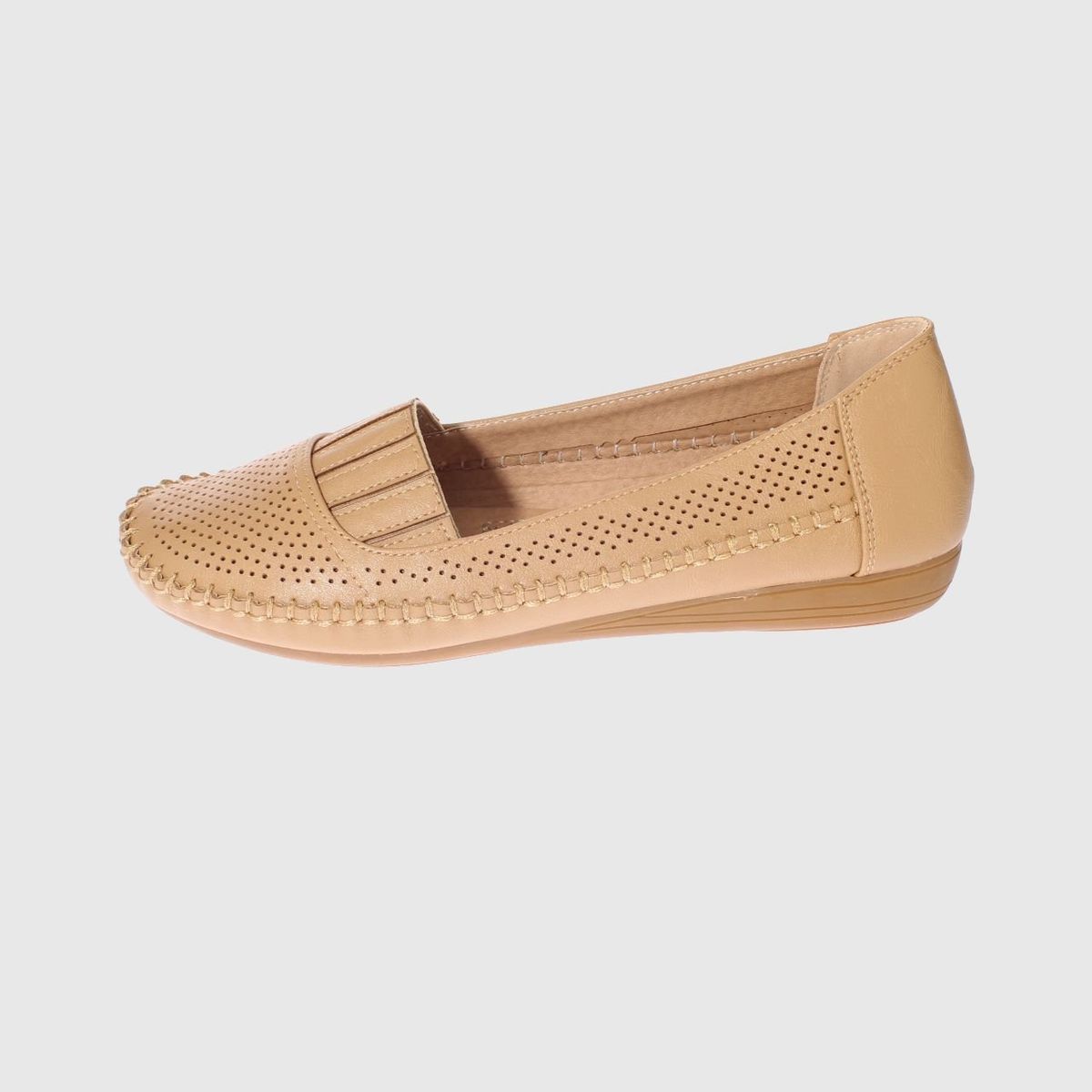 VIA FRANCA - Mocasin Casual Para Mujer Color Camel