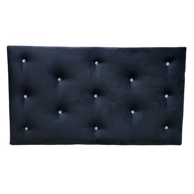Imagen 2 del producto Respaldo 1 1/2 Negro Felpa Diamante Muebles Rimar