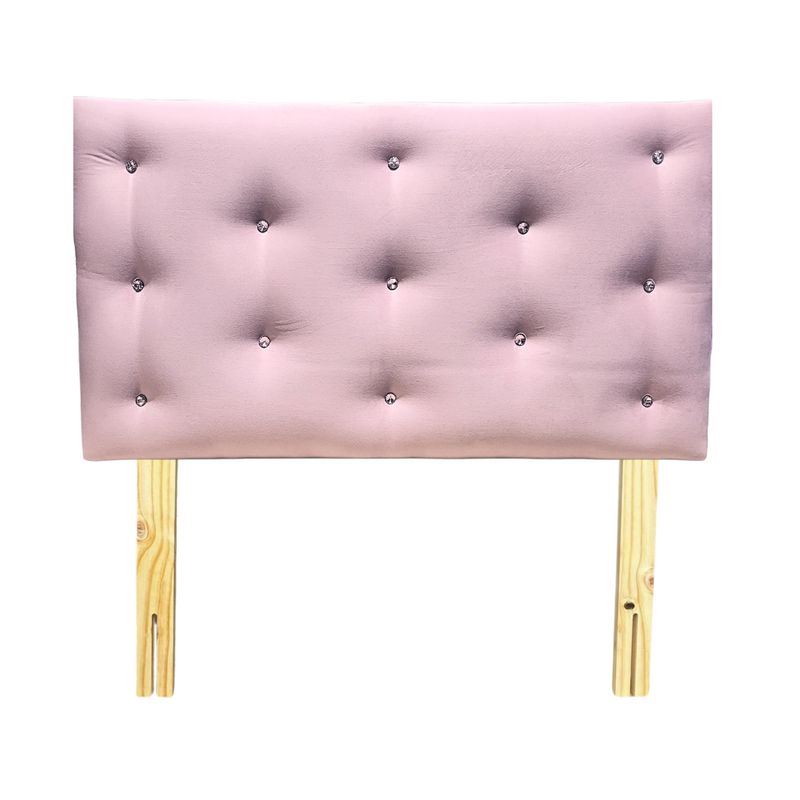 GENERICO - Respaldo 1 1/2 Rosa Pastel Felpa Diamante Muebles Rimar