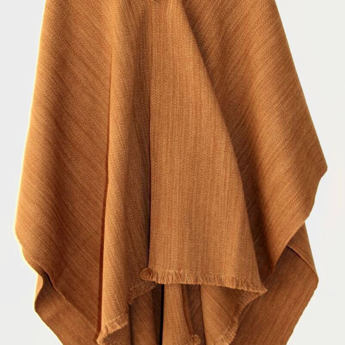 SANTA PECADORA - Poncho Santa Pecadora gorro lana y alpaca LoVe camel