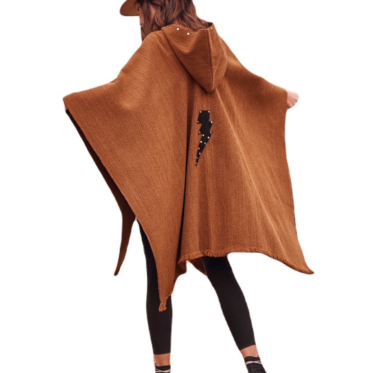 SANTA PECADORA - Poncho Santa Pecadora gorro lana y alpaca Rayo Camel