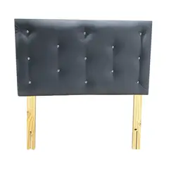 GENERICO - Respaldo 1 1/2 Gris Felpa Diamante Muebles Rimar