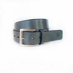 TRELKE - CINTURÓN CUERO GRIS LISO