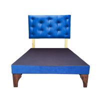 Base Europea 1.5P Respaldo Azul Rey Felpa Muebles Rimar