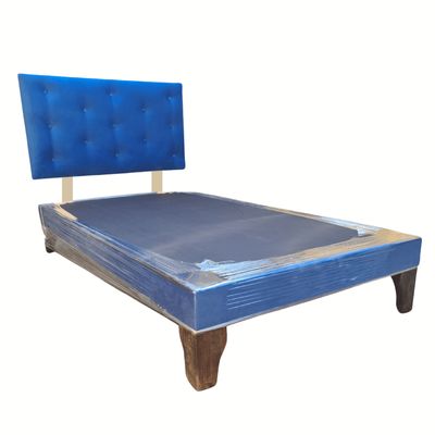 Imagen 2 del producto Base Europea 1.5P Respaldo Azul Rey Felpa Muebles Rimar