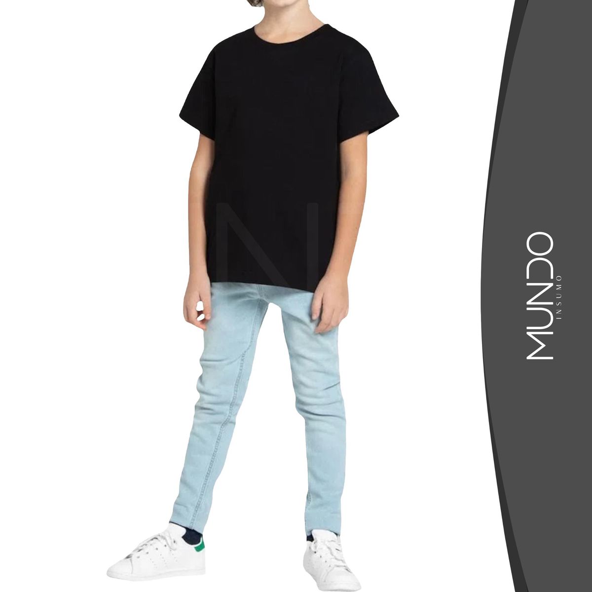 MUNDO INSUMO - Polera De Algodón Manga Corta De Niños unisex