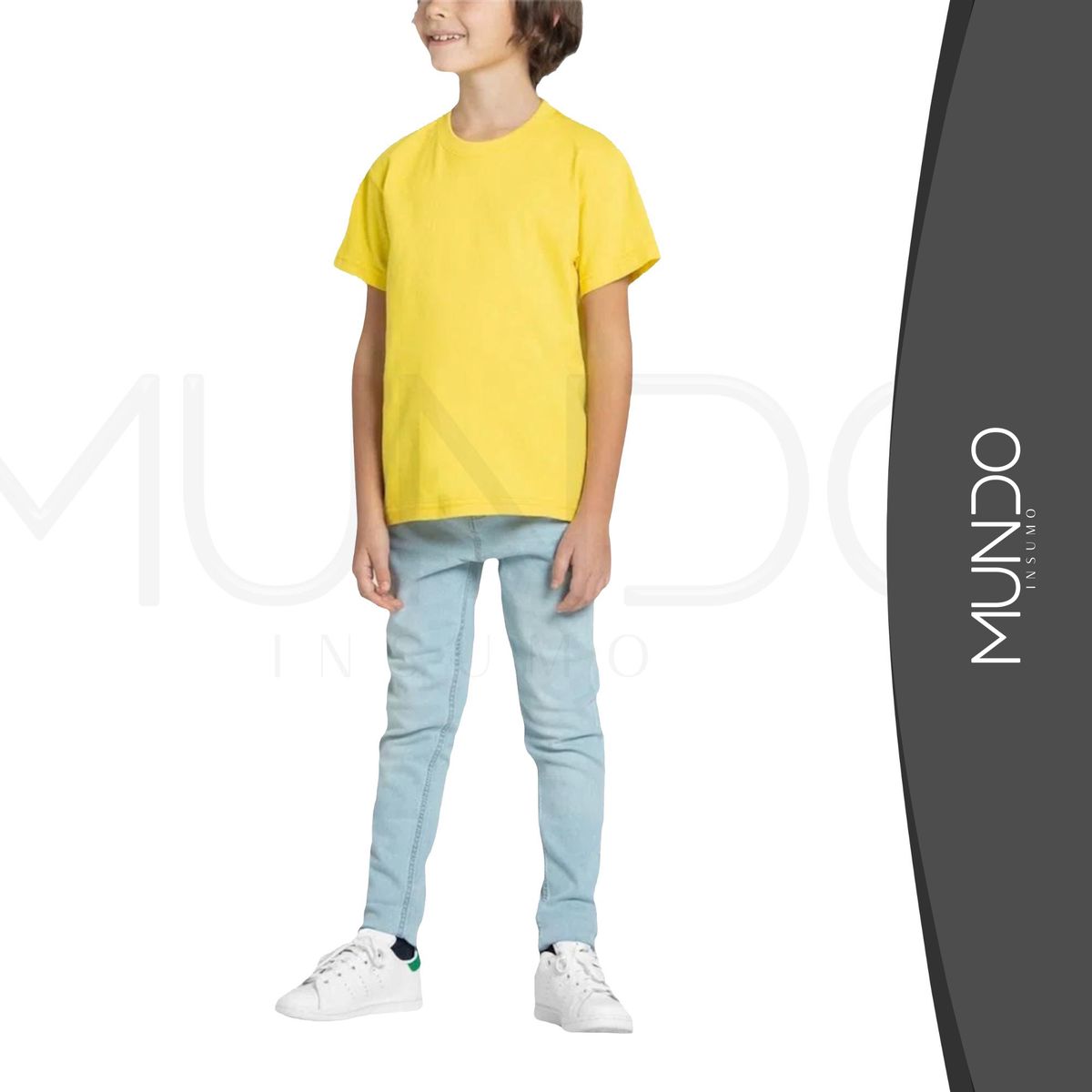 MUNDO INSUMO - Polera De Algodón Manga Corta De Niños unisex