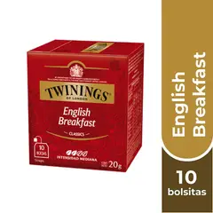 TWININGS - Té English Breakfast (etiqueta roja) x 10 Bolsitas