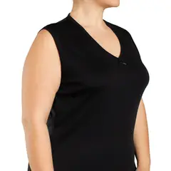TAIS - Camiseta Cuello V Sin Manga Negro