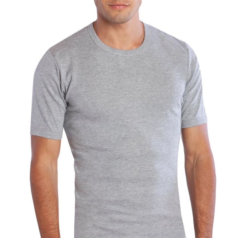 TAIS - Camiseta Cuello Polo Algodón Gris Tais