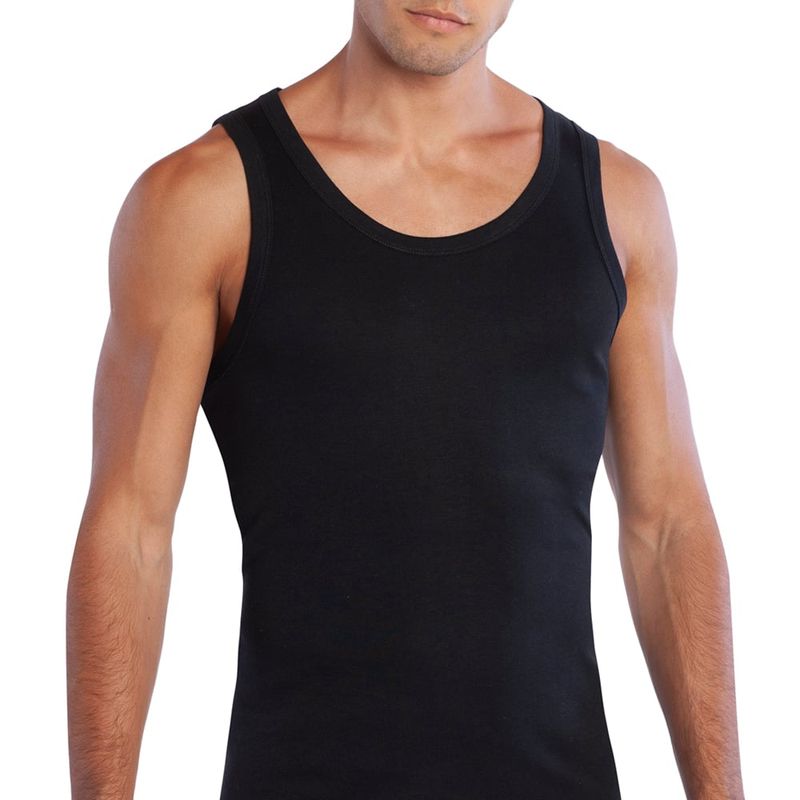 TAIS - Camiseta Algodón Musculosa Negro Tais