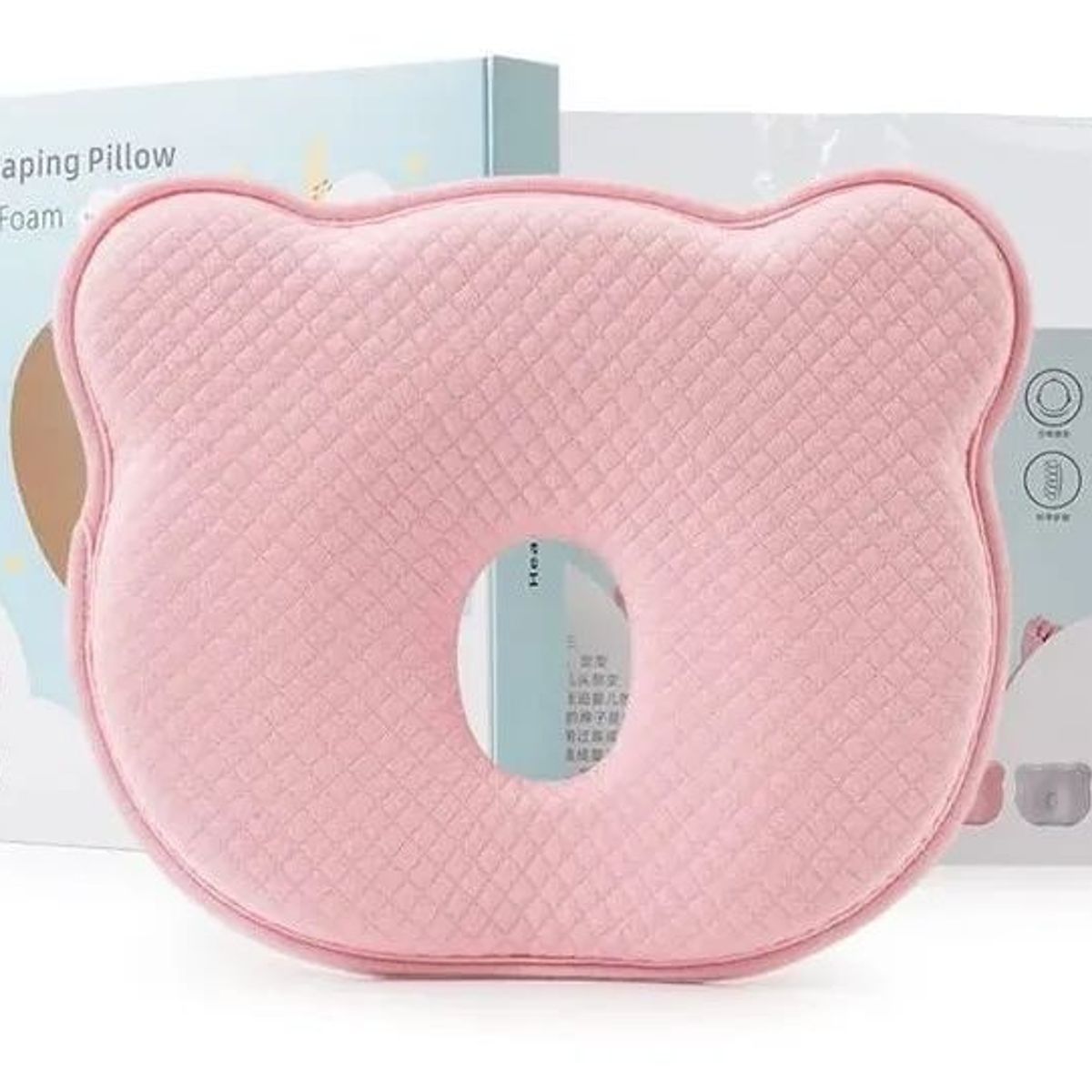 KUANGYE - Almohada Cojín Para Bebe Anti-plagiocefalia Mas Funda