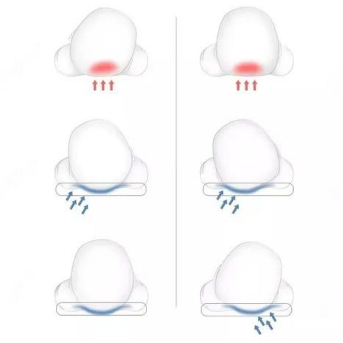 KUANGYE - Almohada Cojín Para Bebe Anti-plagiocefalia Mas Funda