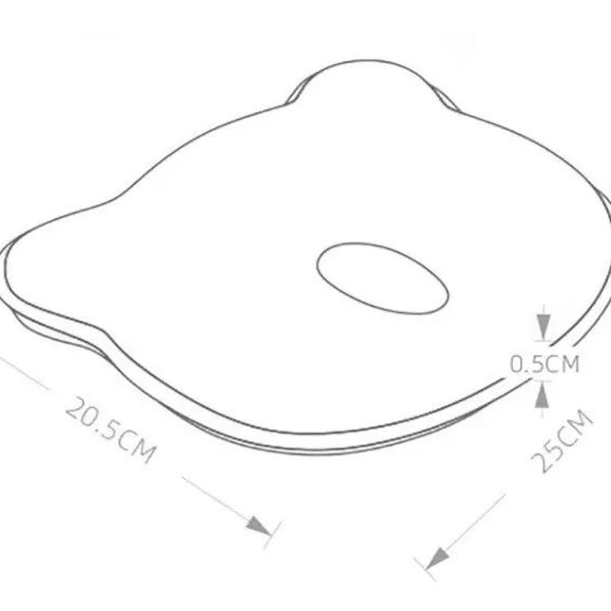 KUANGYE - Almohada Cojín Para Bebe Anti-plagiocefalia Mas Funda