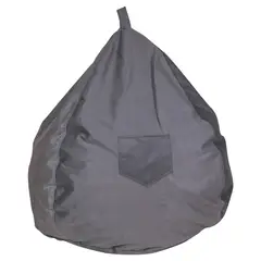 GENERICO - Pouf Pera Infantil Felpa Gris 60x50x50 Cm Máxima Design