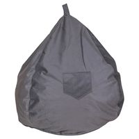 Pouf Pera Felpa Gris 100x120x120 Cm Máxima Design