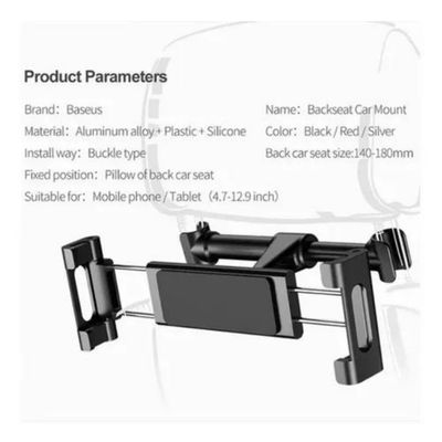 Imagen 2 del producto Soporte De Auto Asiento Trasero Tablets