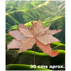 UNIVERSAL - FLOR DE PASCUA TORNASOL TELA 30 CMS CON VARILLA.