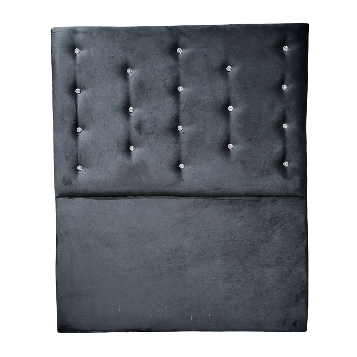 GENERICO - Respaldo 1 1/2 Negro Felpa Botón Diamante a piso Muebles Rimar