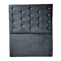 Respaldo 1 1/2 Negro Felpa Botón Diamante a piso Muebles Rimar