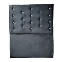 GENERICO - Respaldo 1 1/2 Negro Felpa Botón Diamante a piso Muebles Rimar