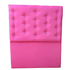 GENERICO - Respaldo 1 1/2 Fucsia Claro Felpa Botón Diamante a piso Muebles Rimar