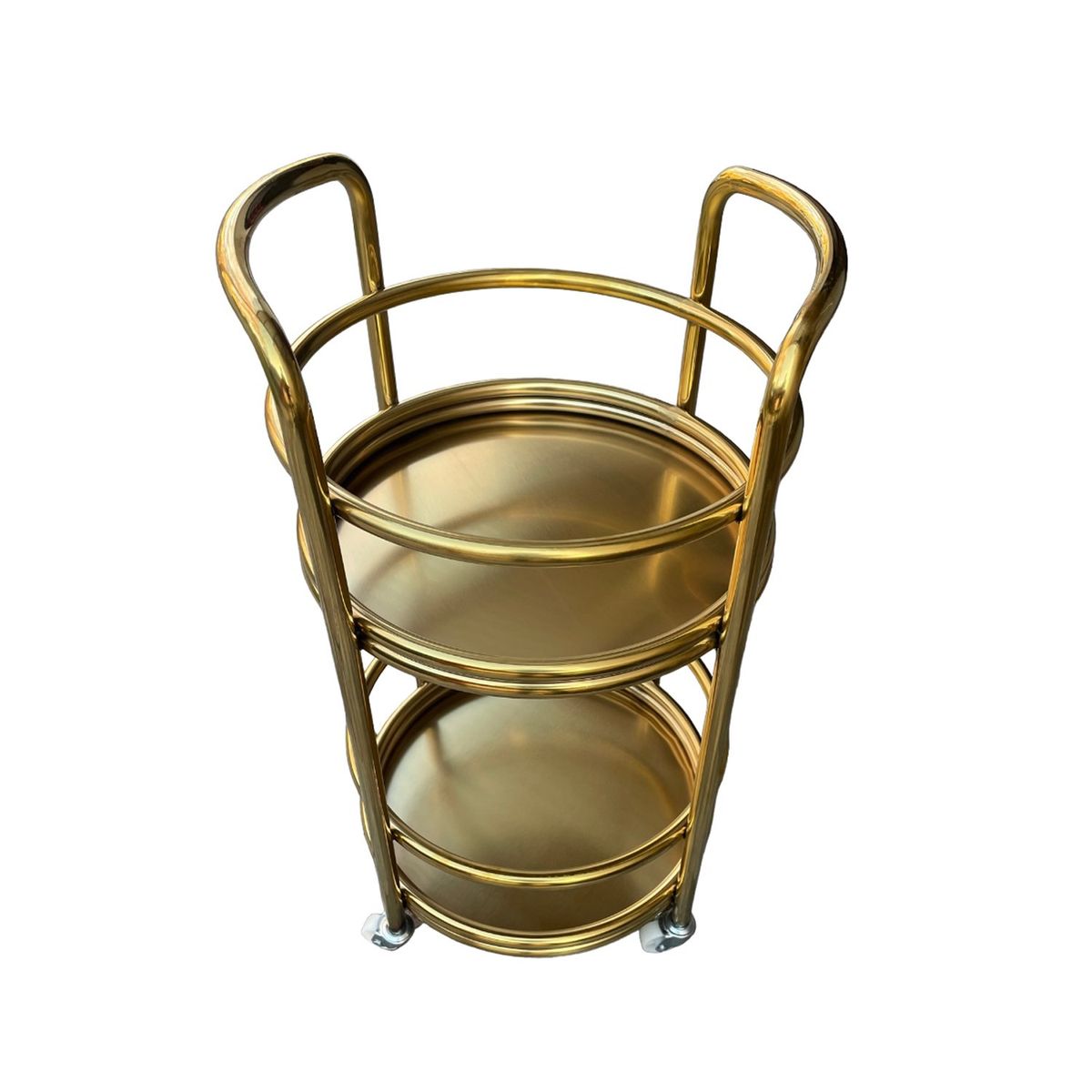 TOLVA - Arrimo carro bar con ruedas, 2 bandejas