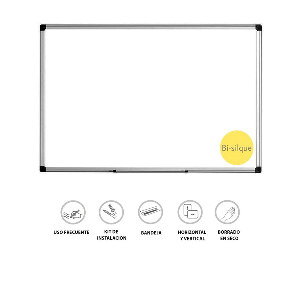 BI SILQUE - Pizarra blanca acrilica melamina 150x120 bi-silque