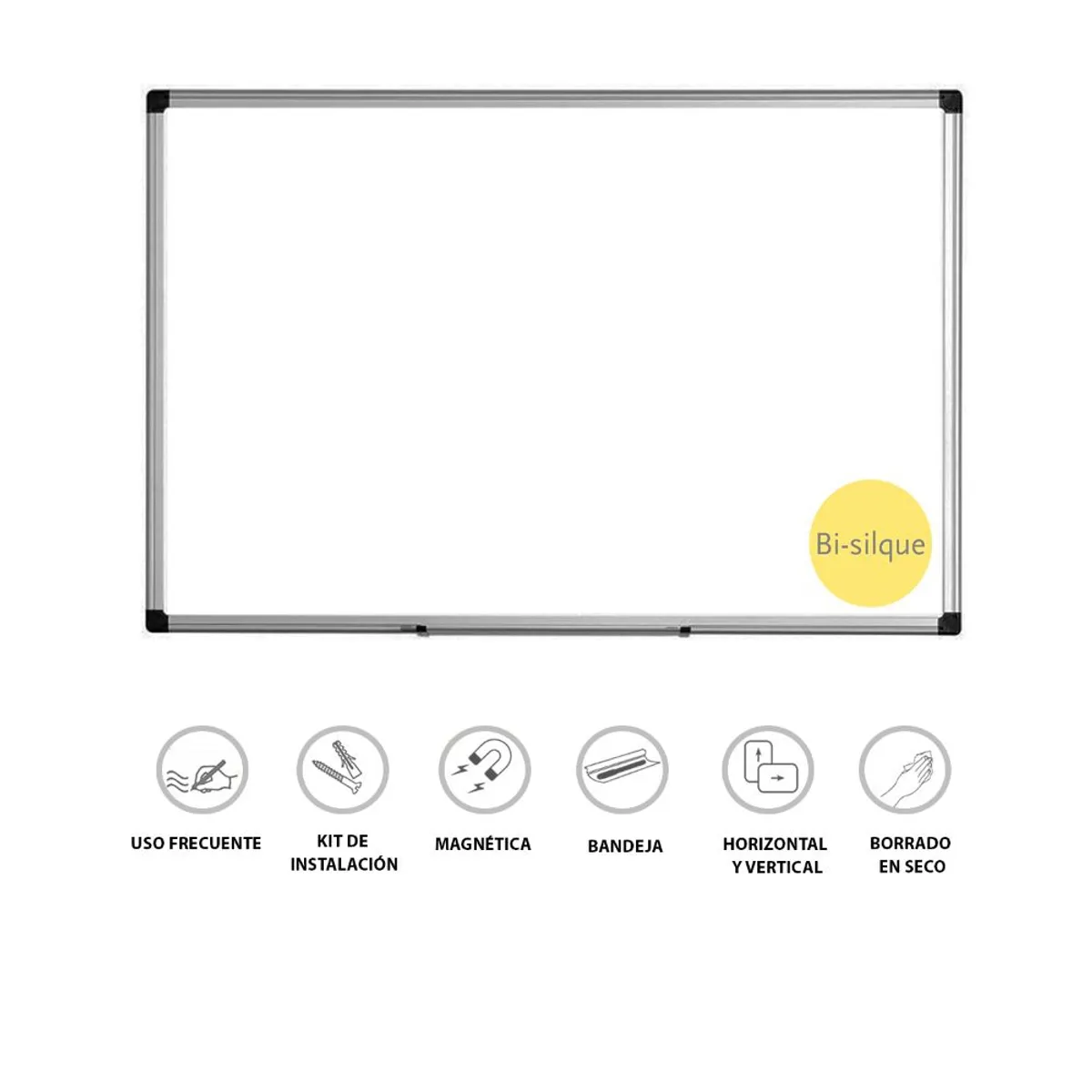 BI SILQUE - Pizarra blanca acrilica magnet 200x120 bi-silque