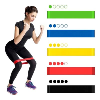 Imagen 2 del producto Ligas Ejercicio De Resistencia Banda Elastica Kit 5 pza
