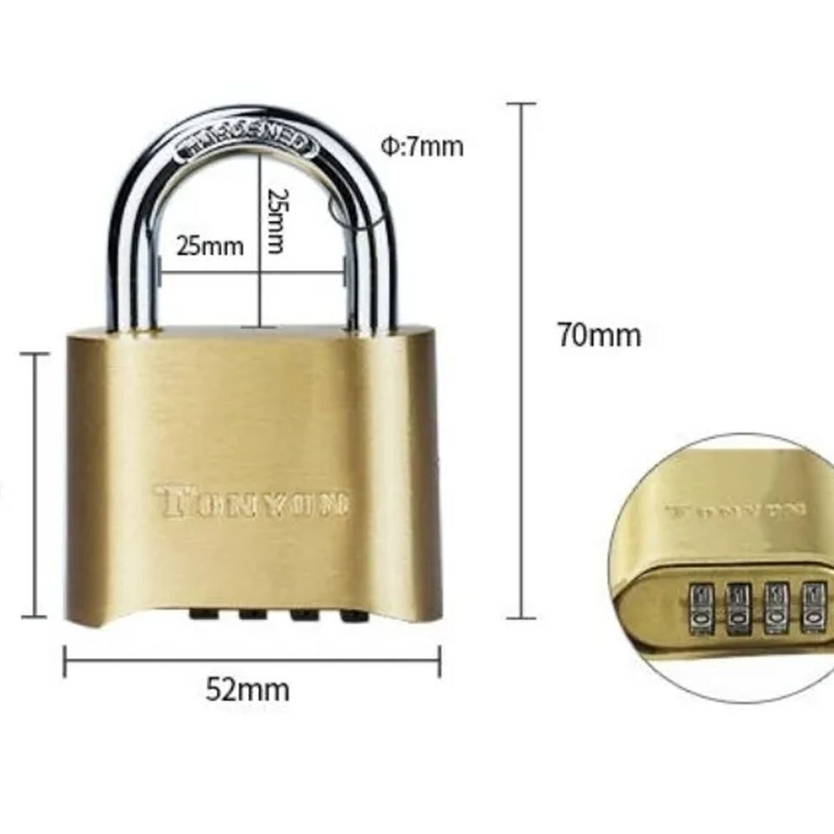 TONYON - Candado para exterior con clave inoxidable