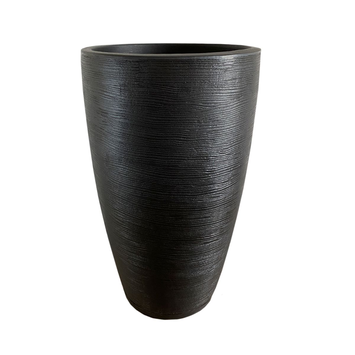 FLORIDIS - MACETERO FLORIDIS NEGRO AMSTERDAM 65 CM ALTO CON PLATO