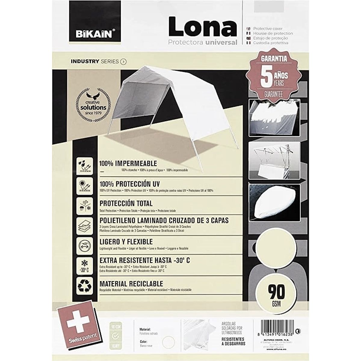 BIKAIN - LONA PROTECTORA UNIVERSAL 3X5 METROS