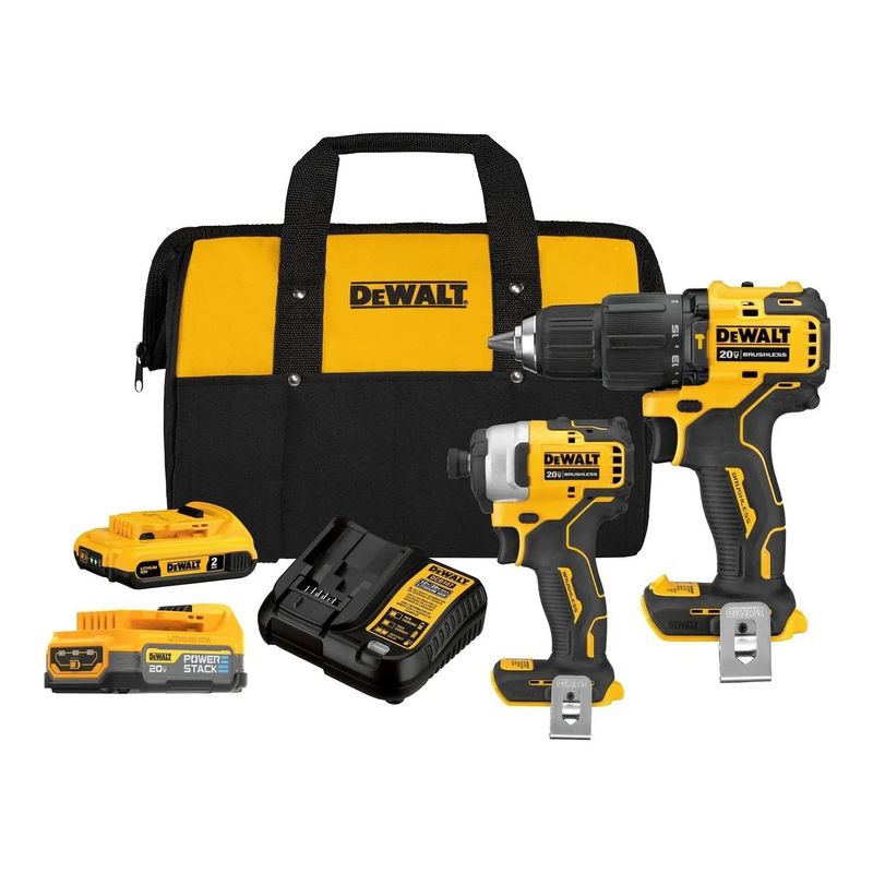 DEWALT - Kit Taladro Percutor + Atornillador Imp 20v Dewalt DCK279D1E
