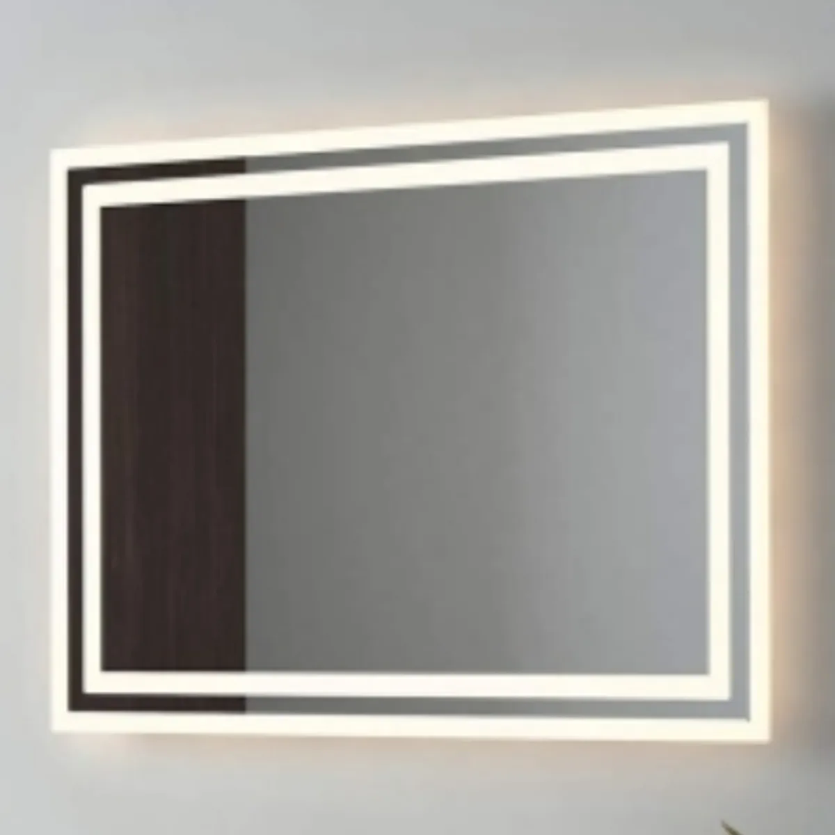 DTD - Espejo Baño  con Luz Led  Desempañador Eléctrico y Touch Control 100x80cm