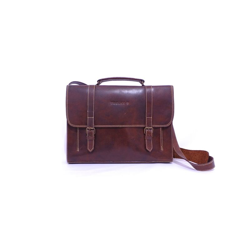 TRELKE - BOLSO CUERO EJECUTIVO MAHUIDA CAFÉ OSCURO