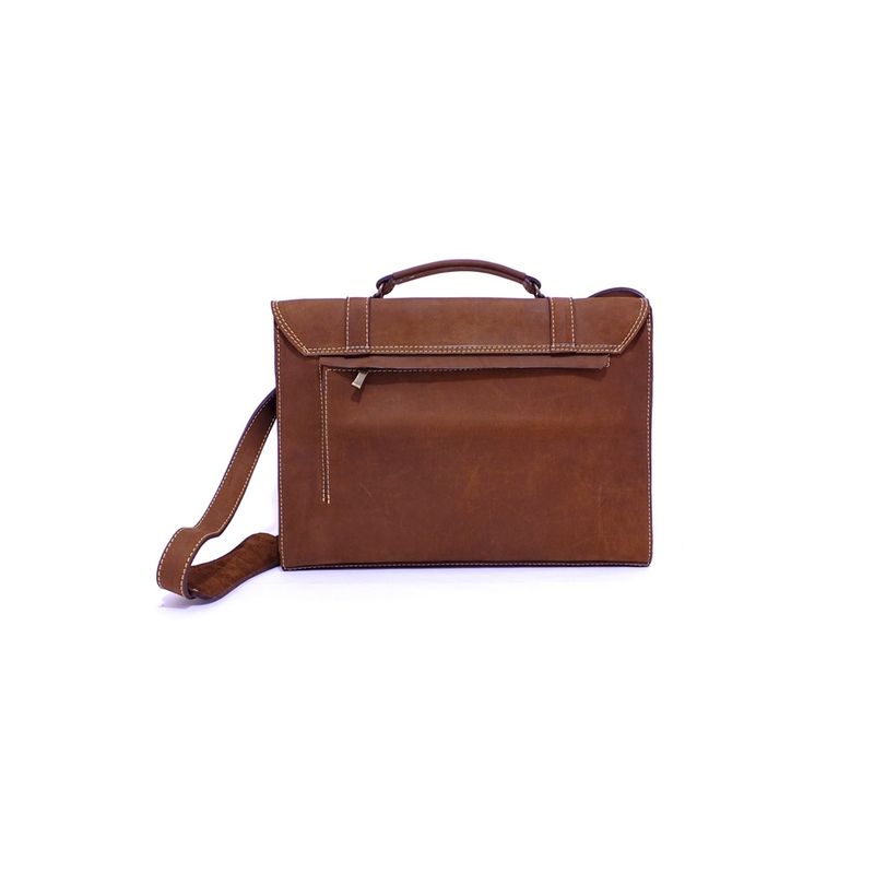 TRELKE - BOLSO CUERO EJECUTIVO MAHUIDA CAFÉ RÚSTICO