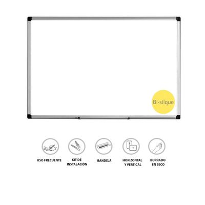 Imagen 2 del producto Pizarra Blanca Doble Cara Melamina 240x120cm Bi-Silque
