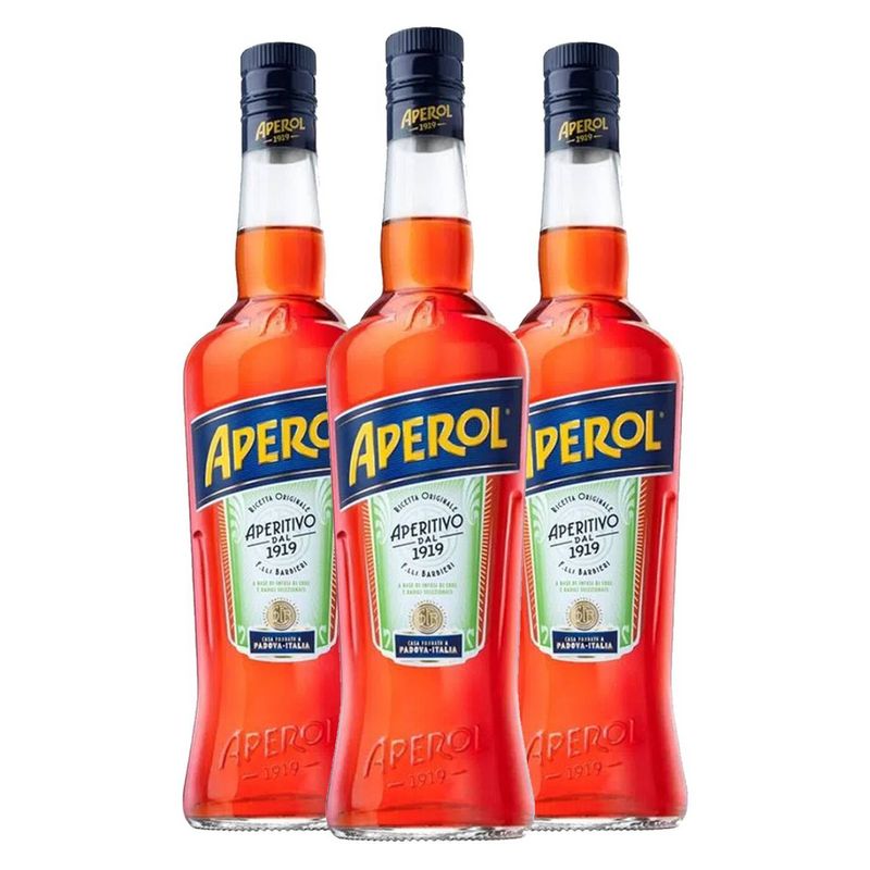 APEROL - APEROL X 3 UNIDADES LICOR APERITIVO.