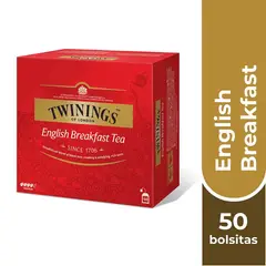 TWININGS - Té English Breakfast (Etiqueta Roja) x50 Bolsitas