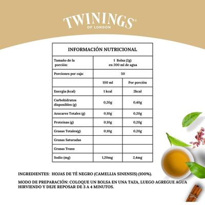 Imagen 2 del producto Té English Breakfast (Etiqueta Roja) x50 Bolsitas