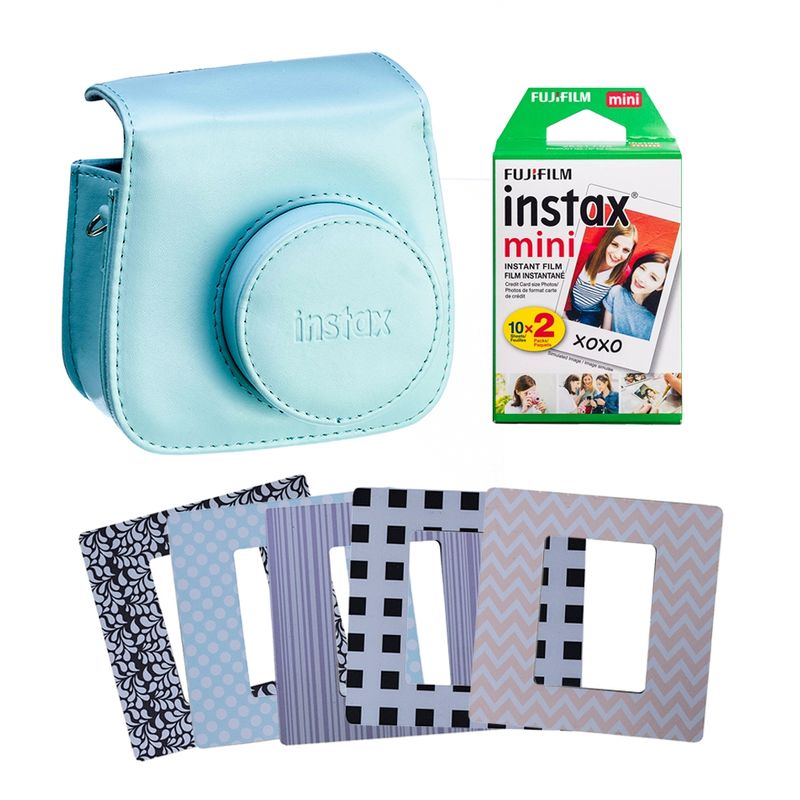 FUJIFILM - KIT INSTAX PELÍCULAS ESTUCHE BLUE SKY Y PORTARRETRATOS IMANTADOS