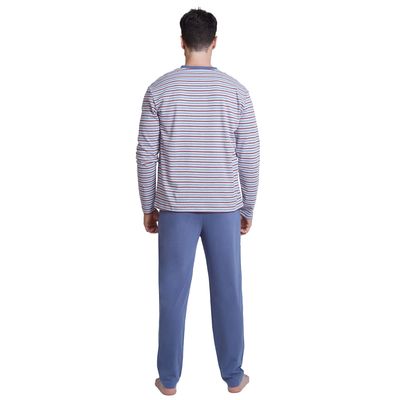 Imagen 2 del producto COD 3118 PIJAMA ALGODON GAMUZADO LISTADO