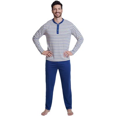 Imagen 1 del producto COD 3118 PIJAMA ALGODON GAMUZADO LISTADO